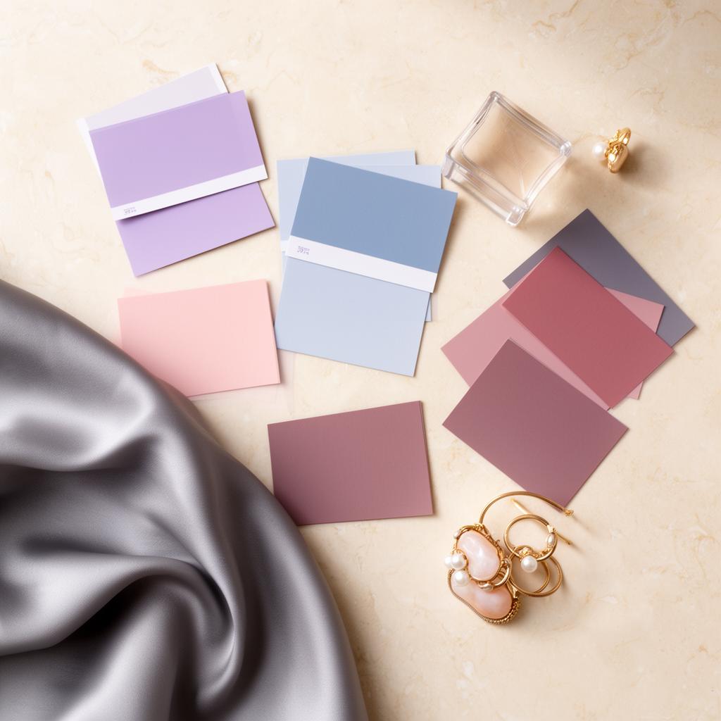 Color palette flatlay